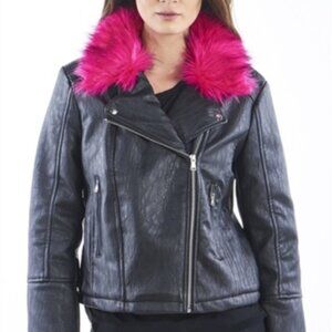 Biker Jacket Removable Collar